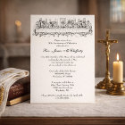 Catholic Elegant Priest Ordination Anniversary Inv