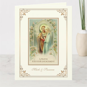 Catholic Engagement Prayer Congratulations  Card