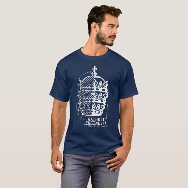 Catholic Engineers Logo- Men's T-shirt (Front Full)