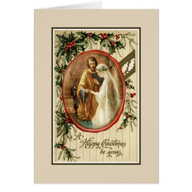 Catholic First Christmas Bride Groom Engagement (Front)