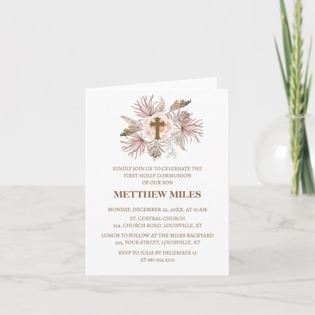 Catholic first communion  invitation (Front)