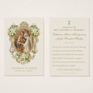 Catholic Floral Gold Wedding Prayer