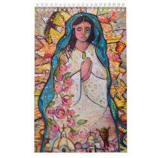 Catholic Folk Art Calendar by Jen Norton