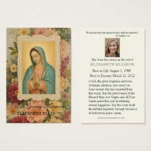 Catholic Funeral Blessed Mary Floral