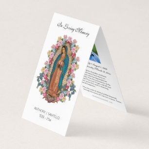 Catholic Funeral Guadalupe Prayer Holy Card