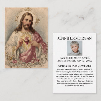 Catholic Funeral Memorial Jesus Prayer Holy Card