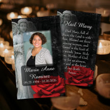 Catholic Funeral Prayer Card