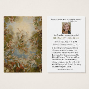 Catholic  Funeral Prayer Memorial Prayer Card