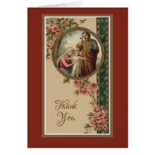 Catholic Funeral Sympathy Holy Card Thank You