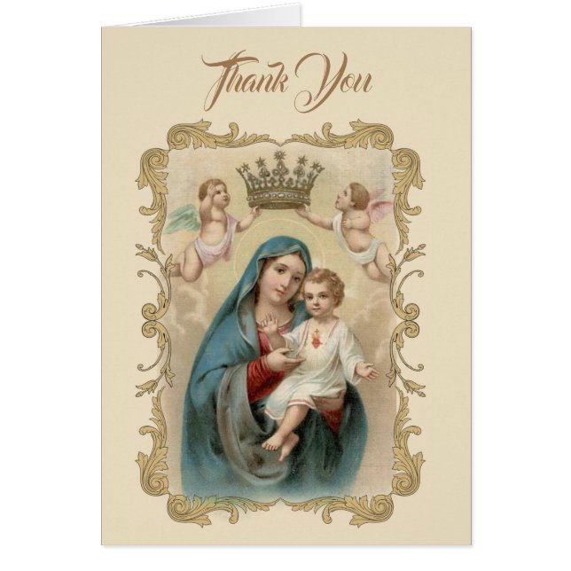 Catholic Funeral Thank You Condolence Sympathy (Front)