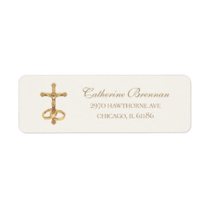 Catholic Gold Crucifix and Rings Wedding