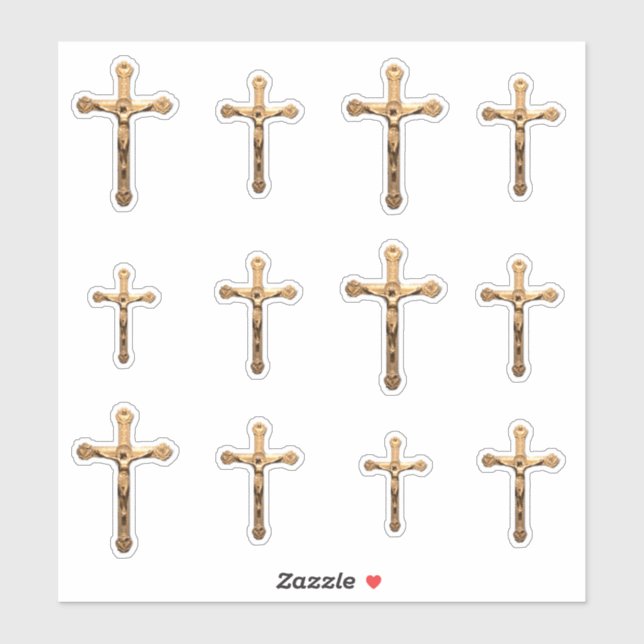 Catholic Gold Crucifix Cross Jesus Corpus (Sheet)