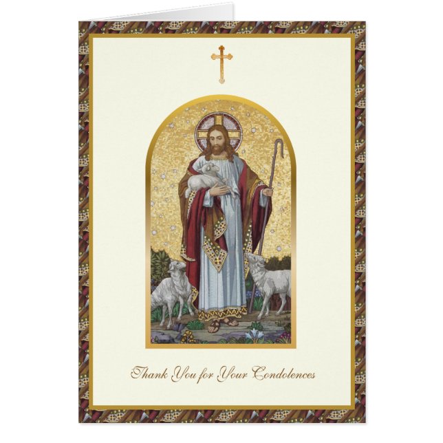 Catholic Good Shepherd Funeral Condolence (Front)