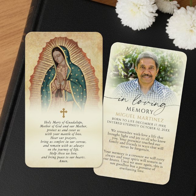 Catholic Guadalupe Memorial Prayer Cards (Creator Uploaded)