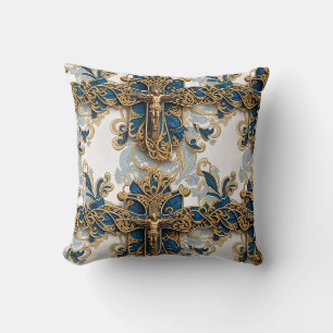 Catholic Holy Cross Pattern Throw Pillow