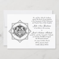Catholic Holy Family Black and White Wedding