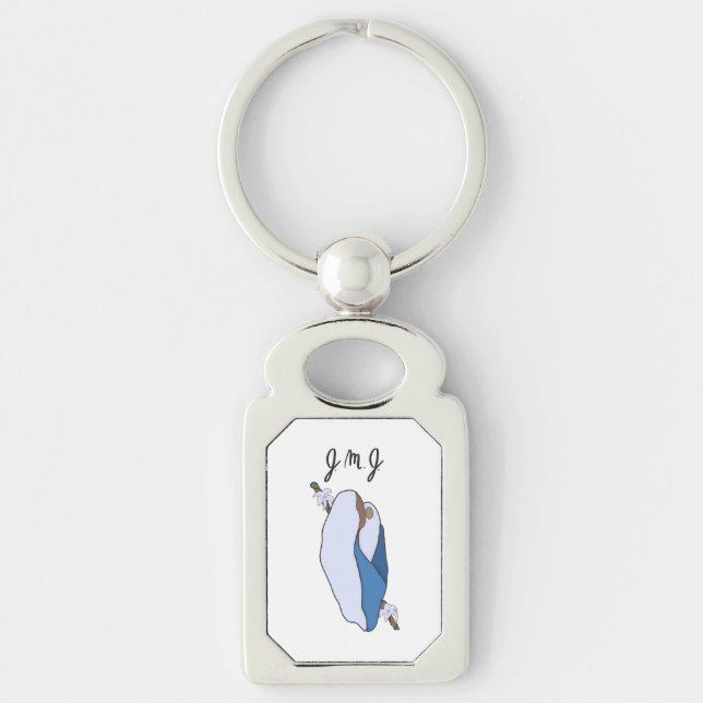 Catholic Holy Family J.M.J. Keychain (Front)