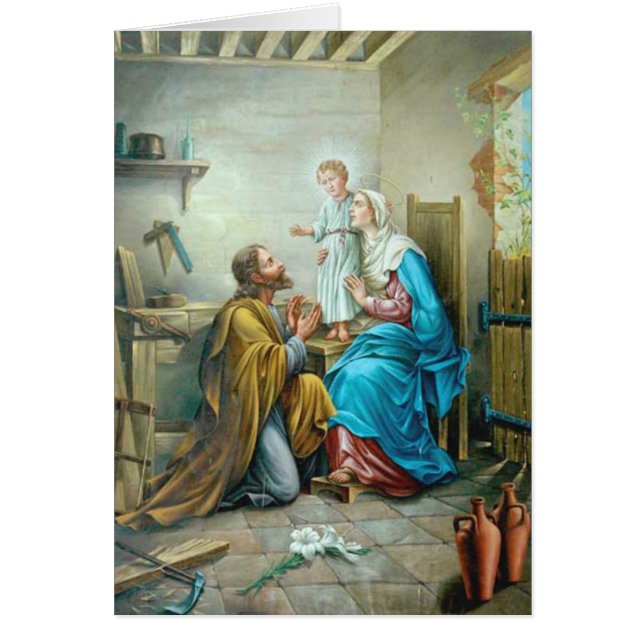 Catholic Holy Family Sympathy Vintage Thank You (Front)