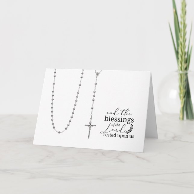 Catholic Holy Rosary Scripture Quote Card (Front)