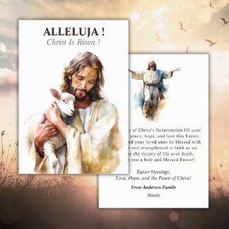 Catholic Jesus Christ Religious Easter Card