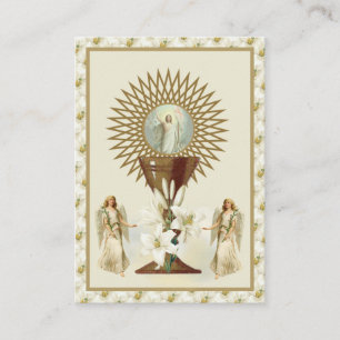Catholic Jesus Eucharist Angels Prayer Easter Business Card