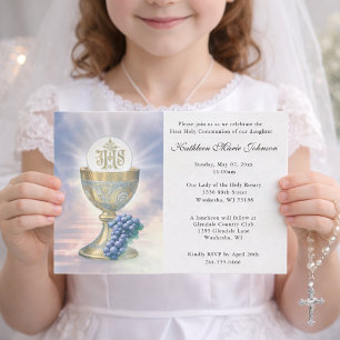 Catholic Jesus First Communion Invitations