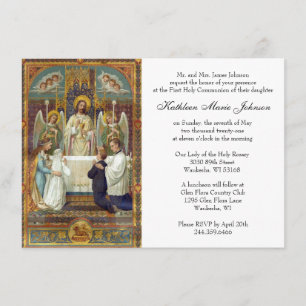 Catholic Jesus First Communion Invitations