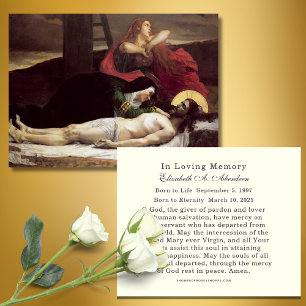 Catholic Jesus Funeral Prayer Memorial Card