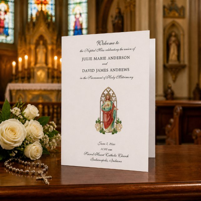 Catholic Latin Mass Wedding Sacred Heart Program (Creator Uploaded)
