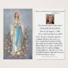 Catholic Lourdes Funeral Memorial Prayer Card