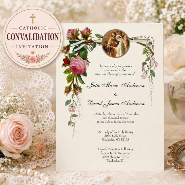 Catholic Marriage Blessing Ceremony Convalidation  Invitation (Creator Uploaded)