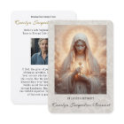 Catholic Mary Funeral Memorial Prayer Card
