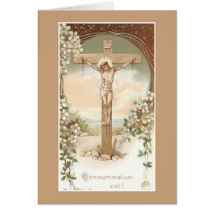 Catholic Mass Offering Card with Crucifix
