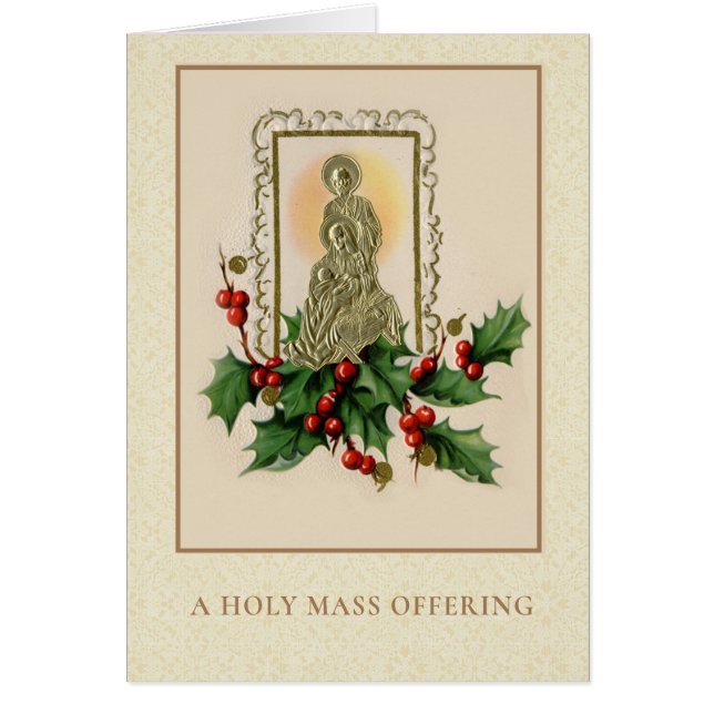 Catholic Mass Offering Jesus Mary Joseph New Year (Front)