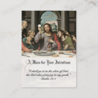 Catholic Mass Offering Prayer Holy Cards