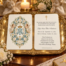 Catholic Mémorial de prière pour bébé à l'ange mon