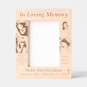 Catholic Memorial Photo Etched Frames