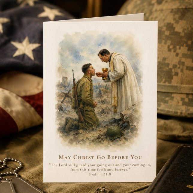 Catholic Military Encouragement Prayer Scripture Card (Creator Uploaded)