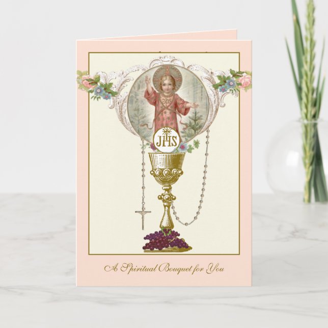 Catholic Mothers Day Spiritual Bouquet Prayers Card (Front)