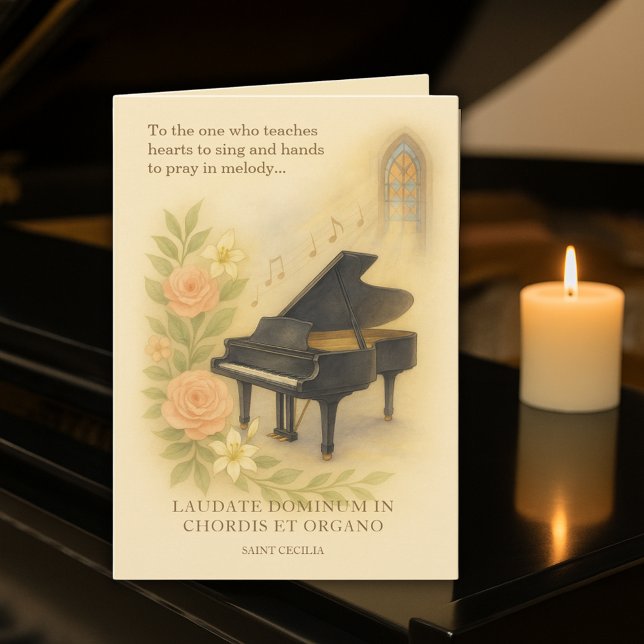 Catholic Musician Teacher Choir Director Piano Card (Creator Uploaded)