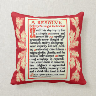 Catholic New Year Prayer Throw Pillow