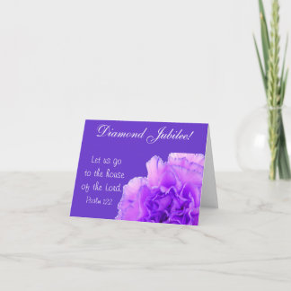 Catholic Nun Diamond Jubilee Purple Card