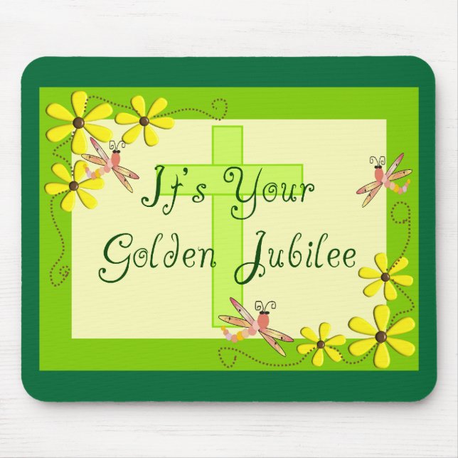 Catholic Nun Golden Jubilee Cards Mouse Pad (Front)