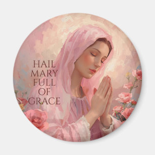 Catholic Pink VIrgin Mary  Magnet