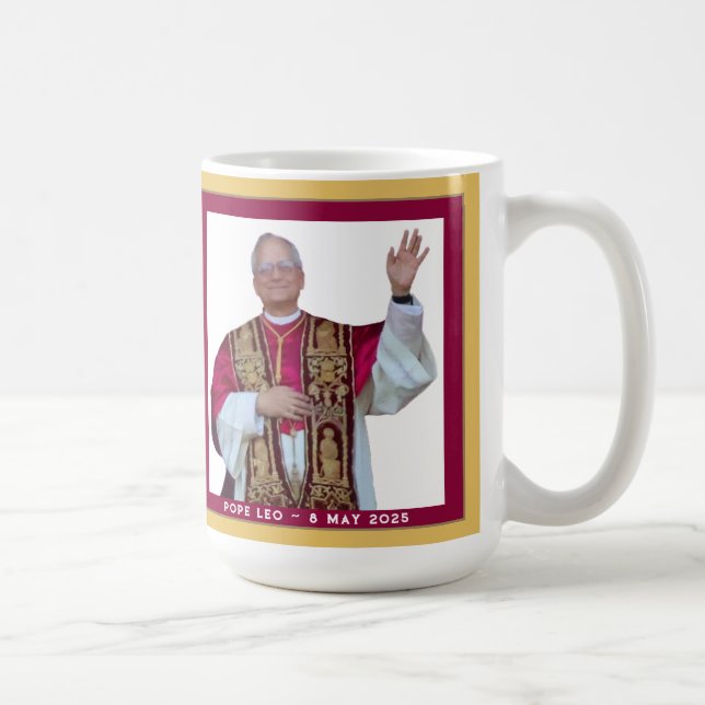 Catholic Pope Leo Coffee Mug (Right)