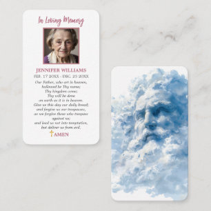 Catholic Prayer Card Jesus The Lord's Prayer 
