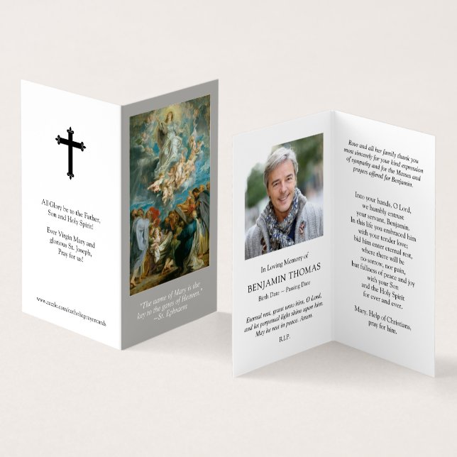 Catholic Prayer Cards | Ascension & Coronation (Inside and Outside)