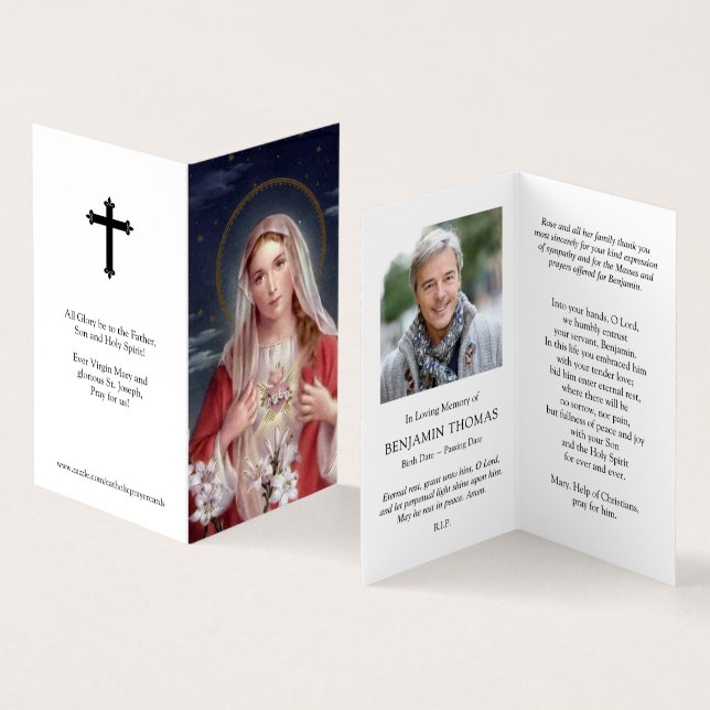 Catholic Prayer Cards | Heart Mary (Inside and Outside)