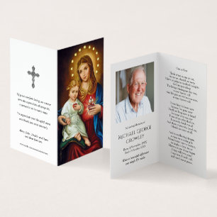 Catholic Prayer Cards Immaculate Heart Mary