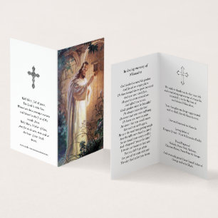 Catholic Prayer Cards   Jesus Knocking 1